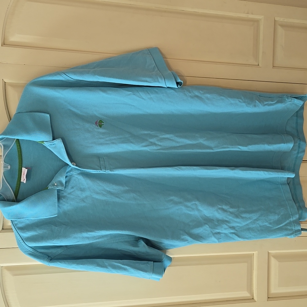 Brooks Brothers Aqua Polo Shirt Size Large